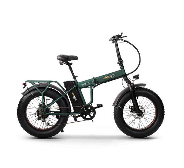 BICI ELETTRICA CON PEDALATA ASSISTITA FAT BIKE SKYJET 20" NITRO - 250W - VERDE