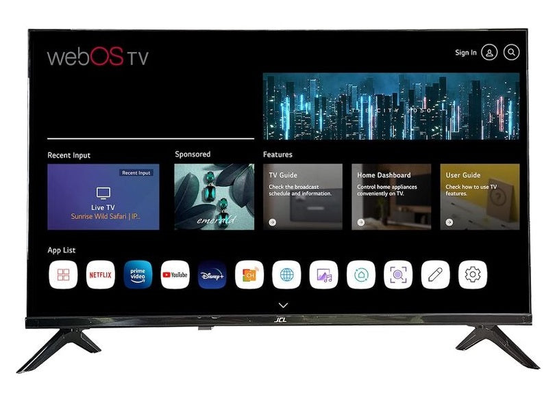 TV LED 43" JCL43WEBOS4K 4K ULTRA HD SMART TV WIFI DVB-T2 WEBOS