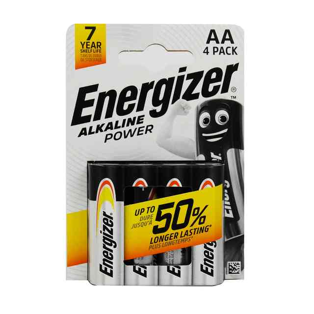 BATTERIE POWER LR6 AA STILO 1.5V ALKALINE 4PZ