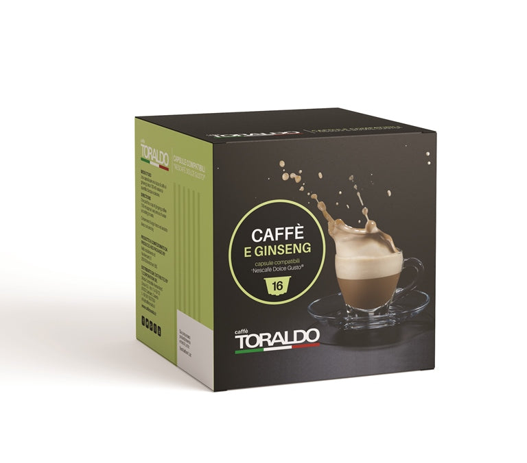 CAPSULE CAFFE' / GINSENG 17GR. COMPATIBILE DOLCE GUSTO 16 PZ (303024)
