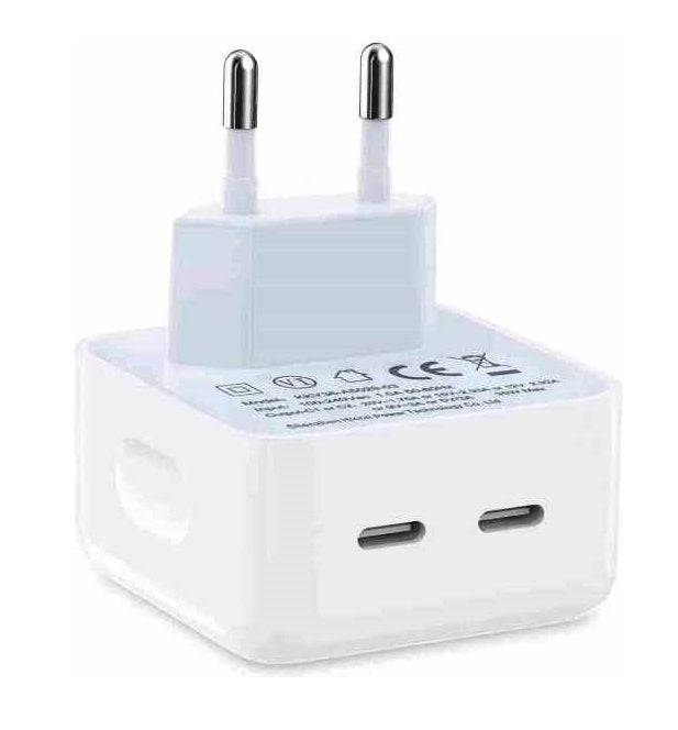 CARICABATTERIE PD 35W CON DOPPIA PORTA USB-C / TYPE-C