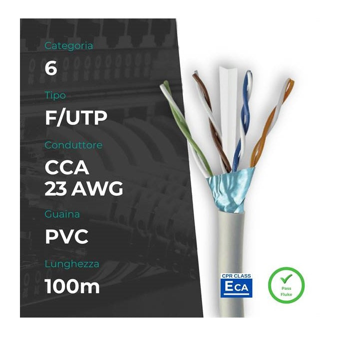 MATASSA CAVO DI RETE 100 MT F/UTP CAT.6 (CM-C6FCC23P100GF)