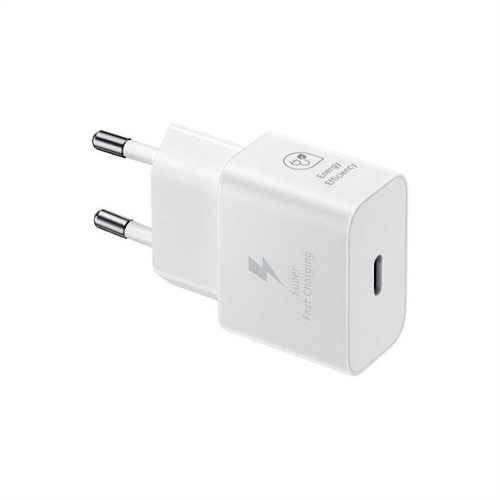 CARICABATTERIE USB-C 25W FAST CHARGE (EP-T2510XWEGEU) BIANCO CON CAVO