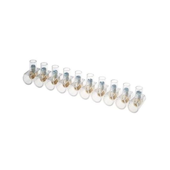 Morsetti a cappuccio 10mmq - stecca 10 poli