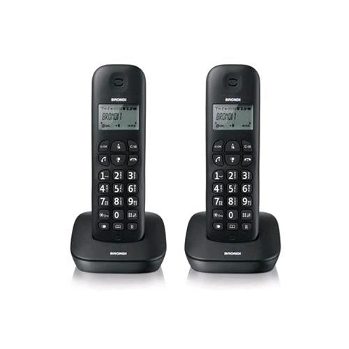 BRONDI GALA TWIN TELEFONO 2 CORDLESS DECT RUBRICA ID CHIAMATE SVEGLIA 7H AUTONOM