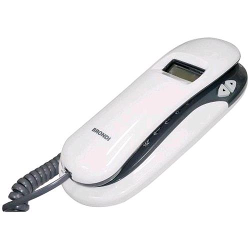 BRONDI KENOBY CID TELEFONO DA TAVOLO IDENTIFICATORE DI CHIAMATA BIANCO/GRIGIO