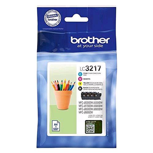BROTHER MULTIPACK LC-3217VAL CARTUCCE NERO + CIANO + MAGENTA + GIALLO