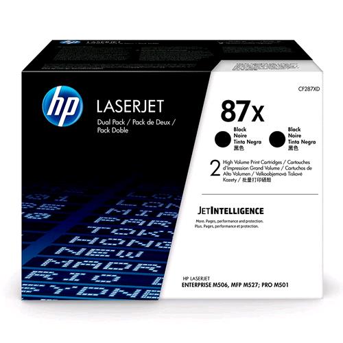 HP 87XD TONER NERO PER STAMPANTI LASER HP 18.000 PAG 2 PZ