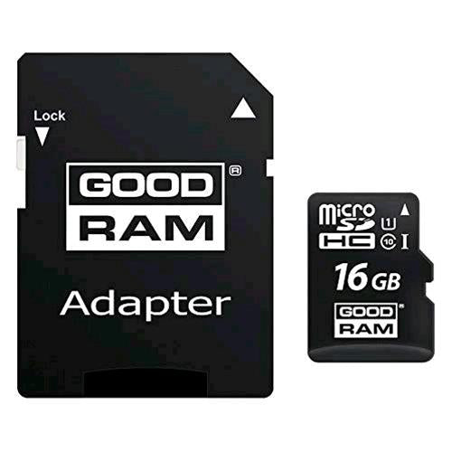 GOODRAM MICRO SD 16GB + ADATTATORE CLASSE 10