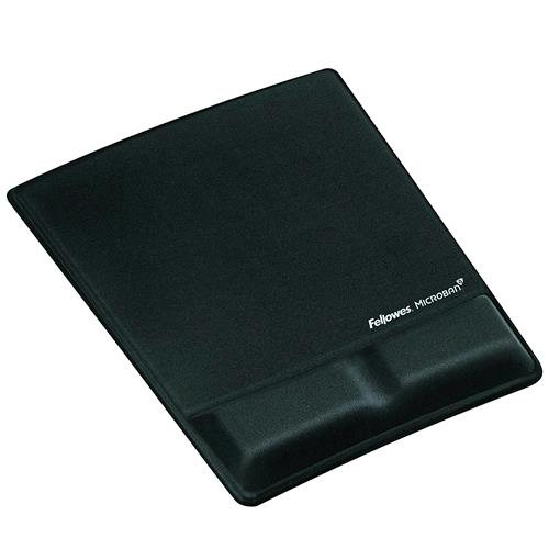TAPPETINO PER MOUSE CON POGGIAPOLSO IN MEMORY FOAM COLORE NERO
