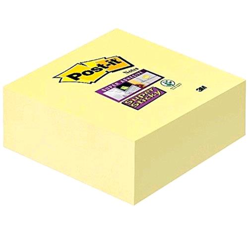 3M CUBO POST-IT SUPER STICKY 2028-SSCY-EU 350 FOGLI POST-IT 76MMx76MM COLORE GIA