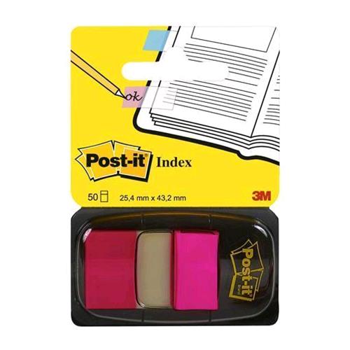 3M POST-IT INDEX MINI SET SEGNAPAGINA 25.4MMx43.6MM COLORE ROSA CONF. 50 Pz.