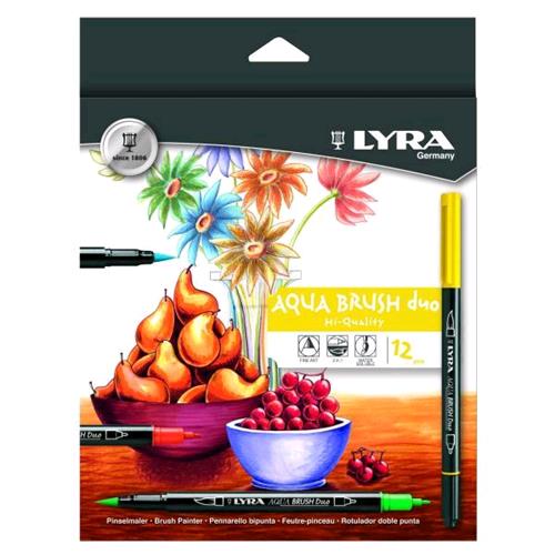 LYRA AQUA BRUSH DUO PENNARELLI DOPPIA PUNTA PENNELLO/FINE COLORI ASSORTITI CONF.