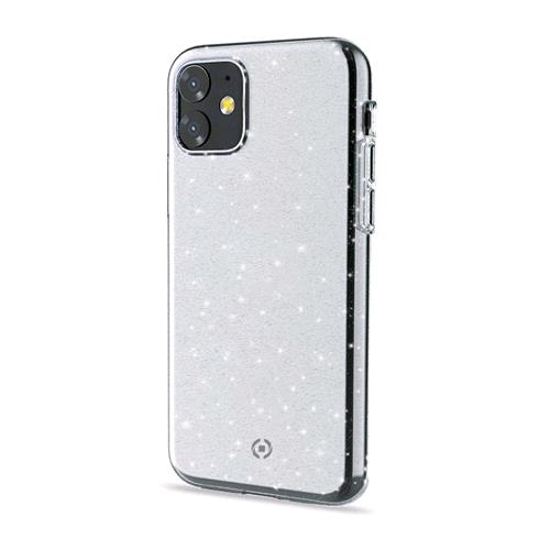 CELLY APPLE iPHONE 11 COVER SPARKLE IN TPU GLITTERATO TRASPARENTE