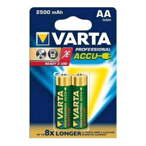 VARTA BATTERIE RICARICABILI AA 2.500mAh CONF 2 Pz.