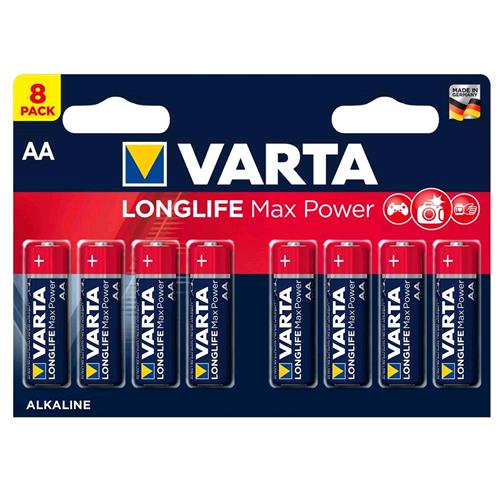 VARTA LONGLIFE MAX POWER BATTERIA STILO AA ALCALINA CONF 8 Pz.