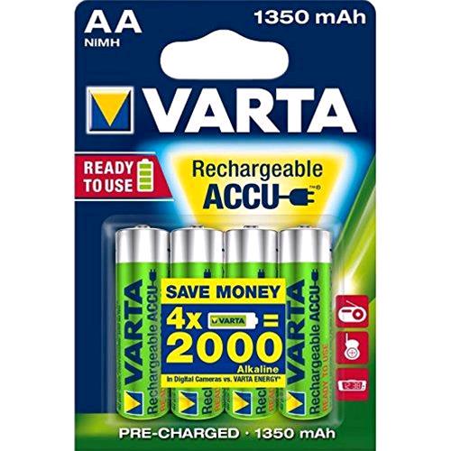VARTA BATTERIA STILO AA 1.350 mAh RICARICABILE BLISTER 4 Pz.