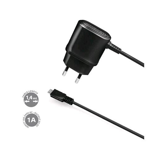 CELLY TCMICRO CARICABATTERIE CONNETTORE MICRO USB 1A COLORE BLACK