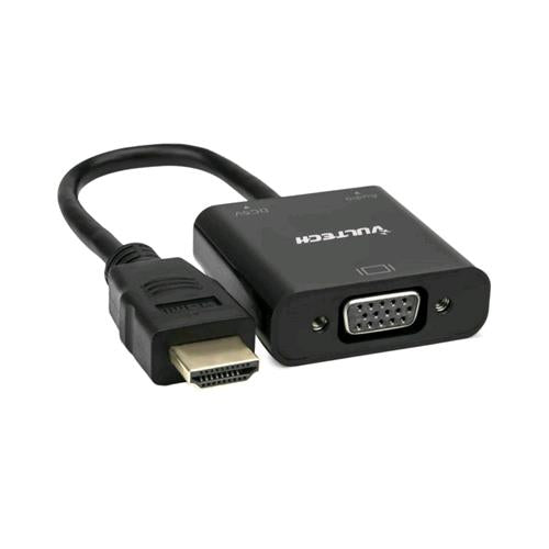 VULTECH ADATTATORE CONVERTITORE HDMI A VGA + AUDIO NERO