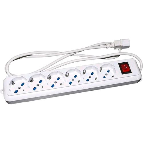 LINK LKMP06C MULTIPRESA PER GRUPPI DI CONTINUITÀ CON 6 PRESE TRIPOLARI 10/16A A