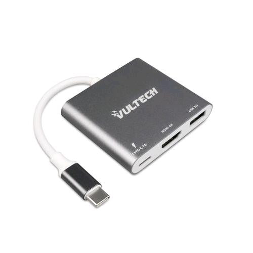 VULTECH ATC-01 ADATTATORE TYPE-C 1 HDMI 4K 1 USB 3.0 1 PD