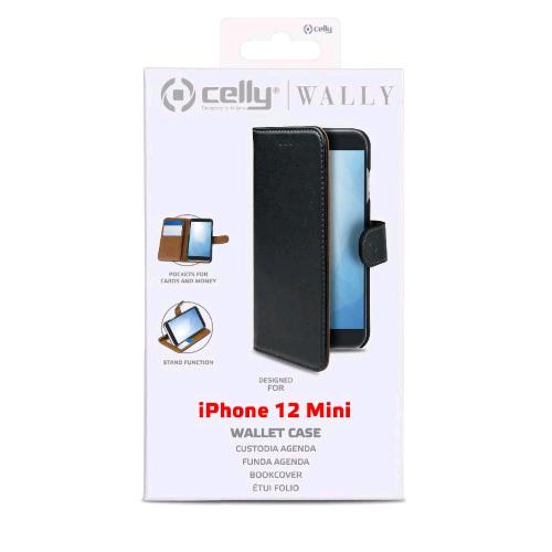 CELLY WALLY CASE APPLE iPHONE 12 MINI CUSTODIA AGENDA CHIUSURA ORIZZONTALE CON F