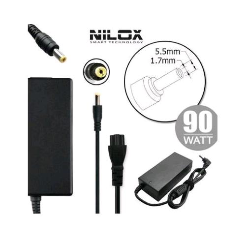 NILOX ALIMENTATORE PER NOTEBOOK ACER 90W 19V 4.74A CONNETTORE 5.5MM X 1.7MM NERO