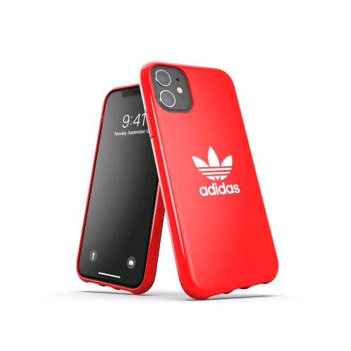 ADIDAS SNAP APPLE iPHONE 12 PRO MAX CUSTODIA IN TPU CON LOGO A TRIFOGLIO ROSSO B