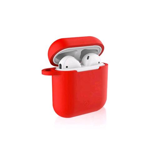 CELLY CUSTODIA PER BOX AIRPOD IN SILICONE ROSSO
