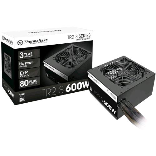 THERMALTAKE TR2 S ALIMENTATORE 600W 80 PLUS VENTOLA 12 cm 20+4 pin ATX NERO