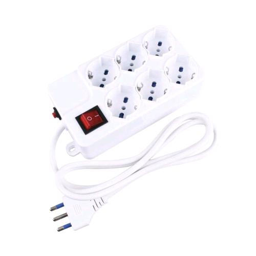 VULTECH MU-03 MULTIPRESA BIPASSO 6 POSTI ON OFF FUNZIONE OVERLOAD BIANCO