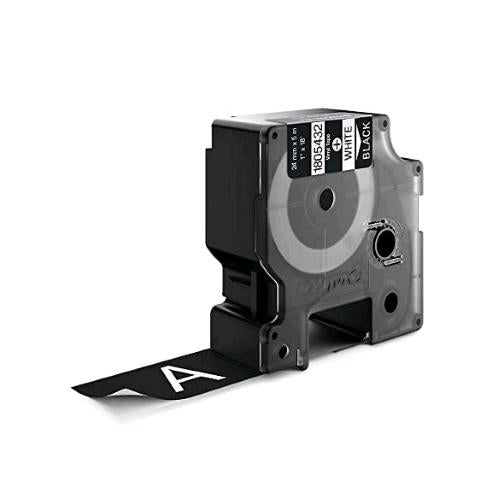 DYMO D1 RHINOPRO NASTRO IN VINILE 24MM x 5.5 MT COLORE NERO STAMPA BIANCO