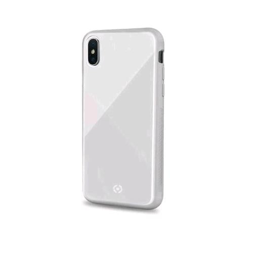 CELLY APPLE iPHONE XS MAX CUSTODIA IN TPU + VETRO TEMPERATO BIANCO