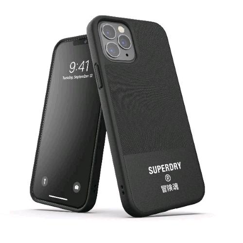 SUPERDRY APPLE iPHONE 12/12 PRO COVER IN TPU INTARSIATA IN TELA ANTI URTO CON LO