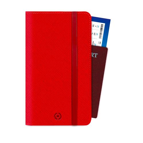 CELLY VENERE PORTADOCUMENTI IN SIMILPELLE CON CHIUSURA MAGNETICA ROSSO