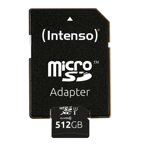 INTENSO MICRO SDXC CON ADATTATORE 512 GB CLASSE 10 UHS-INERO