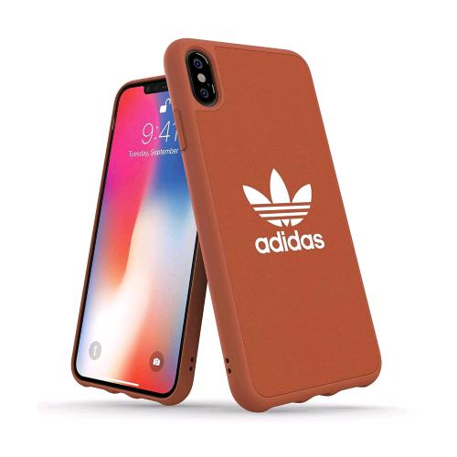 ADIDAS APPLE iPHONE XS MAX ADICOLOR CUSTODIA IN TPU E POLIURETANO ARANCIONE CON