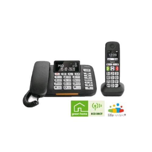 GIGASET DL780 PLUS COMBI BLACK 2 IN 1 TELEFONO FISSO + 1 CORDLESS DECT