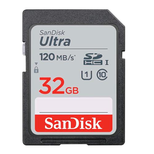 SANDISK ULTRA SCHEDA DI MEMORIA SDHC 32 GB 120 MB/S CLASSE 10 UHS-I V10 NERO