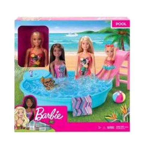 MATTEL BARBIE PLAYSET CON PISCINA E ACCESSORI