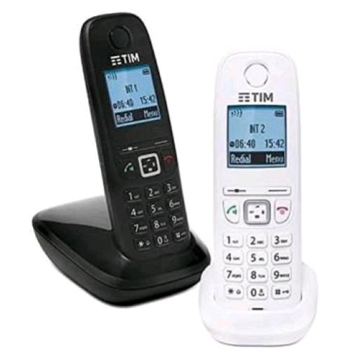 GIGASET AS405 FACILE START DUO TELEFONO CORDLESS TIM BLACK/WHITE