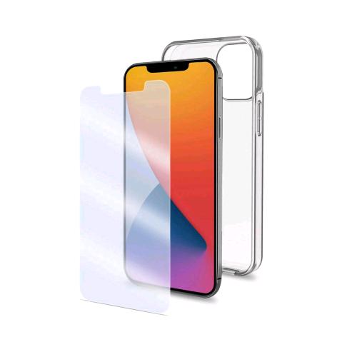 CELLY APPLE iPHONE 12 MINI COVER IN TPU E PROTEGGI SCHERMO IN VETRO TEMPERATO TR