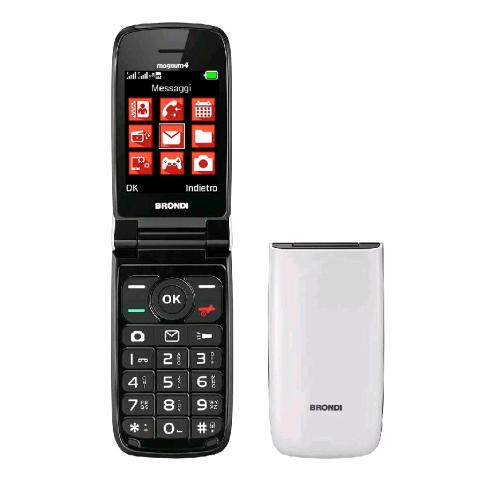 BRONDI MAGNUM 4 DUAL SIM 2.8" CLAMSHELL FOTOCAMERA BLUETOOTH RADIO FM ITALIA WHI