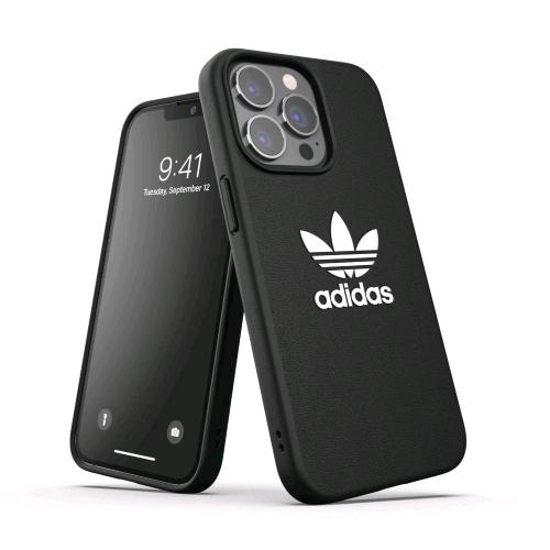 ADIDAS APPLE iPHONE 13/ 13 PRO ADICOLOR CUSTODIA IN TPU E POLIURETANO NERO CON L