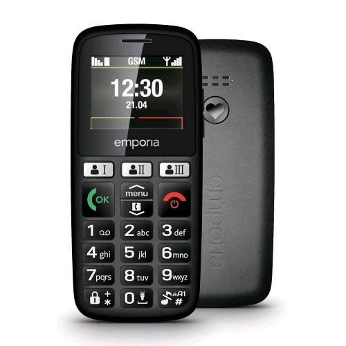 EMPORIA HAPPY 2G SENIOR 1.33" 32MB SIM SINGOLA BLUETOOTH ANDROID ITALIA BLACK