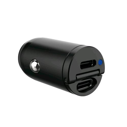 CELLY CARICABATTERIE DA AUTO 30W 2 x USB-C NERO