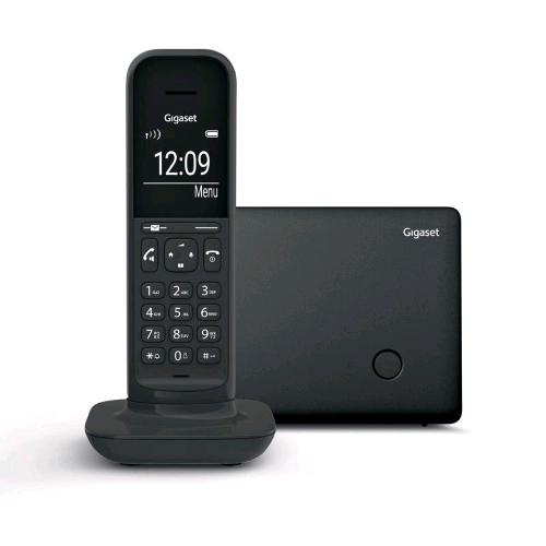 GIGASET CL390 CORDLESS DECT DAL DESIGN RETRO BLACK