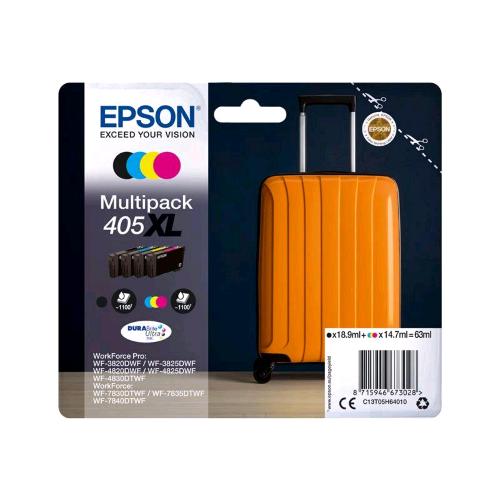 EPSON 405 XL MULTIPACK CONFEZIONE DA 4 CARTUCCE NERO GIALLO CIANO MAGENTA PER Wo