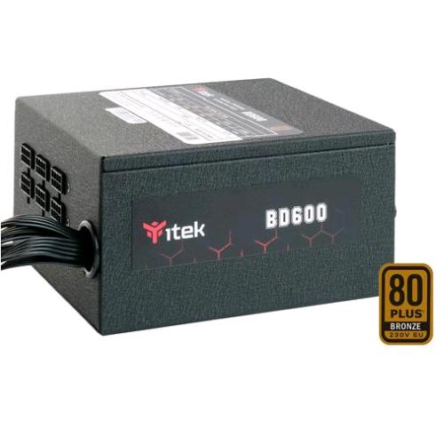 iTEK BD600 ALIMENTATORE ATX 600W 230V CERTIFICAZIONE 80 PLUS BRONZE RAFFREDDAMEN