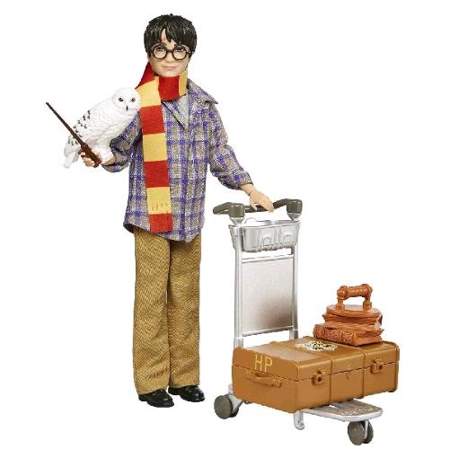 MATTEL HARRY POTTER PERSONAGGIO DI HARRY POTTER AL BINARIO 9 E 3/4 CON CIVETTA E